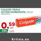 Allahindlus - COLGATE TRIPLE
ACTION HAMBAPASTA, 75 ml