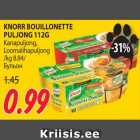 Allahindlus - KNORR BOUILLONETTE
PULJONG 112G