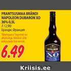 Allahindlus - PRANTSUSMAA BRÄNDI
NAPOLEON DUBARON XO
36% 0,5L