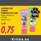 Allahindlus - VADEMECUM
JUNIOR
HAMBAPASTA 50ML