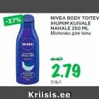 NIVEA BODY TOITEV
IHUPIIM KUIVALE
NAHALE 250 ML