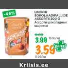 LINDOR
ŠOKOLAADIPALLIDE
ASSORTII 200 G