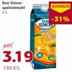 Allahindlus - Don Simon
apelsinimahl
2 L