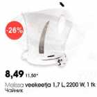 Melissa veekeetja l,7 L, 2200 W, l tk