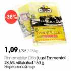 Piimameister Otto juust Emmental 28,5% viilutatud 150 g