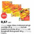 Maggi segu Idea makaroni-singivormile 35 g või Spaghetti Bolognese 44 g