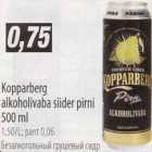 Allahindlus - Kopparberg alkoholivaba siider pirni
