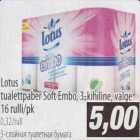 Allahindlus - Lotus tualettpaber Soft Embo, 3-kihiline