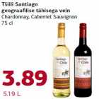 Tšiili Santiago
geograafilise tähisega vein