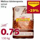 Melissa täisterapasta