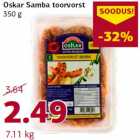 Oskar Samba toorvorst
350 g