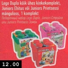 Магазин:Selver,Скидка:Подарочный набор Lego Duplo, Juniors Стройка или Juniors Printless Замок