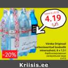 Allahindlus - Värska Originaal
karboniseeritud looduslik
mineraalvesi
