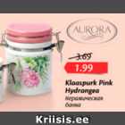 Allahindlus - Klaaspurk Pink Hydrangea