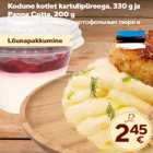 Kodune kotlet kartulipüreega, 330 g ja Panna Cotta, 200 g