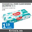 Allahindlus - HUGGIES ALL OVER CLEAR NIISKED SALVRÄTID 56 TK