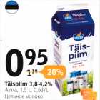 Täispiim 3,8 - 4,2%