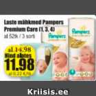 Laste mähkmed Pampers Premium Care (1, 3, 4)
