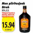 Allahindlus - Muu piiritusjook Stroh 80%,0,5l