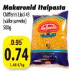 Makaronid Italpasta Chifferini Lisci 43