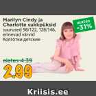 Allahindlus - Marilyn Cindy ja
Charlotte sukkpüksid