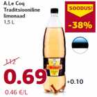 Allahindlus - A.Le Coq
Traditsiooniline
limonaad
1,5 L