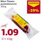 Wõro Tõmmu
poolsuitusvorst
350 g