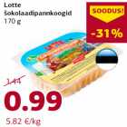 Lotte
šokolaadipannkoogid
170 g