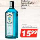 Allahindlus - Gin Bombay
Sapphire Dry Gin,
40%, 70 cl*