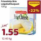 Магазин:Comarket,Скидка:Сыр с белой плесенью Friendship Brie
125 г