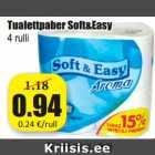 Магазин:Grossi,Скидка:Туалетная бумага Soft&Easy
4 рулона
