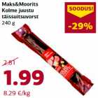 Maks&Moorits
Kolme juustu
täissuitsuvorst
240 g