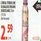 L`oreal studio line silk&gloss volume juukselakk