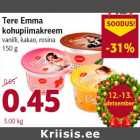 Tere Emma kohupiimakreem vanilli, kakao, rosina 150 g
