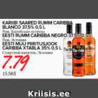KARIIBI SAARED RUMM CARIBBA BLANCO 37,5%, 0,5 L; EESTI RUMM CARIBBA NEGRO 37,5%, 0,5 L; EESTI MUU PIIRITUSJOOK CARIBBA XTABLA 35%, 0,5 L