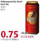 Velkopopovicky Kozel hele õlu