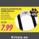 ADLER ELEKTROONlLlNE VANNlTOAKAAL max 15Okg,
ümmаrgunе