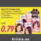 PALETTE TOONlV ПУУД 19 tumepruun, 17 keskmine
рruun,0 jäine blond,9 mahagon, 11 tume kirss
