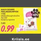 Allahindlus - KALEV DESIREE PRALINEEKOMPVEK 175G
šokolaadikoogimaitseline