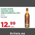 KUUBA RUMM
HAVANA CLUB
ANEJO ESPECIAL 40%
0,7 L