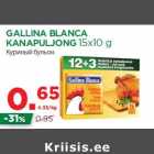 Allahindlus - GALLINA BLANCA
KANAPULJONG 15x10 g