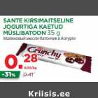 Allahindlus - SANTE KIRSIMAITSELINE
JOGURTIGA KAETUD
MÜSLIBATOON 35 g