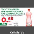 VICHY VIVAFRESH
RABARBERI-VAARIKA
GASEERIMATA VESI 1,5 L