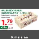 BALBIINO VANILLI
KOOREJÄÄTIS 1 L/480 g
