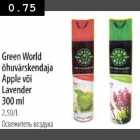 Allahindlus - Green World õhuvärskendaja Apple või Lavander 300ml