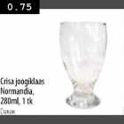 Crisa joogiklaas Normandia, 280ml, 1tk