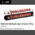 Toblerone šokolaad valge  või tume 100g