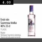Allahindlus - Eesti viin Saaremaa Vodka 40% 35cl