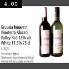 Gruusia lauavein Vinoterra Alazani Valley Red 12% või White 11,5% 75cl