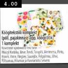 Köögitekstiili komplekt (põll,pajakinnas, lapp, köögirätik) 1komplekt
